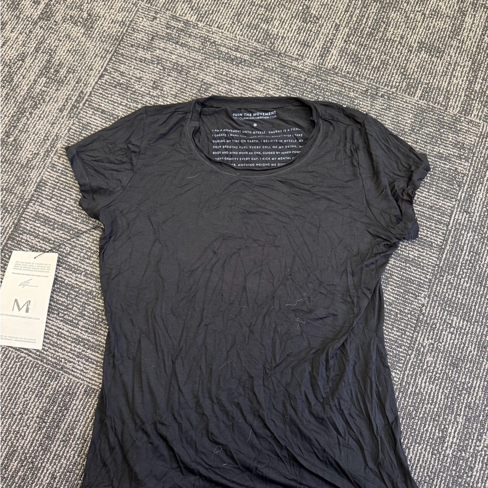 MindInMotion Women's Black Short Sleeve Tee